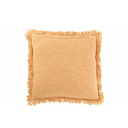 Dansmamaison Coussin Frange Coton Velours Ochre