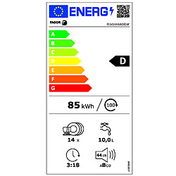 Lave-vaisselle 60cm 14 couverts 44db blanc - FLV1444ADDW - FAGOR