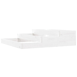 vidaXL Jardinière Blanc 107x107x27 cm Bois massif de pin