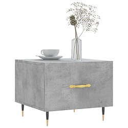 Avis Maison Chic Lot de 2 Tables basses,Table Console pour salon gris béton 50x50x40 cm bois d'ingénierie -MN49546