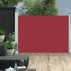 Maison Chic Auvent latéral rétractable de balcon | Store extérieur | Auvent solaire de patio 100x500 cm Rouge -GKD85299