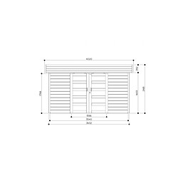 Avis Solid Abri jardin bois Stockholm - 11.27 m² - 4.02 x 2.8 x 2.19 m - 28 mm