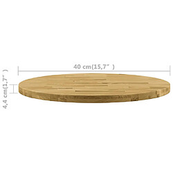 Acheter vidaXL Dessus de table Bois de chêne massif Rond 44 mm 400 mm