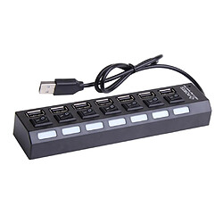 Avis Hub USB 2.0 à 7 Ports Avec Adaptateur ON / OFF à Grande Vitesse Pour Séparateur PC Noir