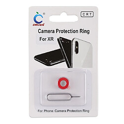 Avis Wewoo Couvercle de bague de protection d'objectif d'appareil photo arrière avec broche d'éjection pour iPhone XR rouge