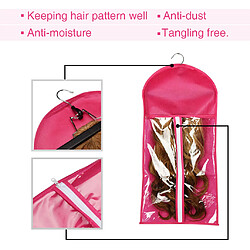 Acheter Extensions De Cheveux Anti-poussière Perruque Sac De Rangement Porte-sac Protecteur + Cintre Rose