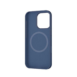 MW Coque pour iPhone 16 Pro MagSafe Silicone Oléophobe et Anti-rayures Bleu