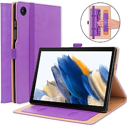 Etui en PU avec support et porte-cartes violet pour votre Samsung Galaxy Tab A8 10.5 (2021)