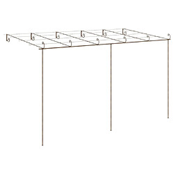 Avis vidaXL Pergola de jardin Marron antique 6x3x2,5 m Fer