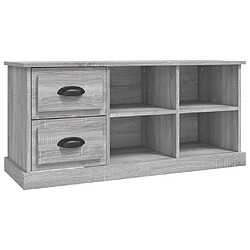 vidaXL Meuble TV sonoma gris 102x35,5x47,5 cm bois d'ingénierie