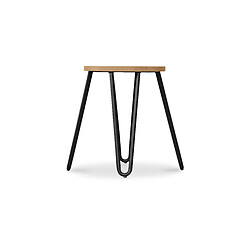 ICONIK INTERIOR Tabouret Hairpin - 42cm - Bois clair et métal Rouge pas cher