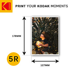 Avis KODAK 9891175 - 20 feuilles de papier photo 280g/m², brillant, Format 13x18 cm, Impression Jet d'encre - Blanc