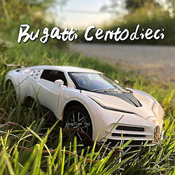 Universal 1:32 Bugatti Die Cast Alloy Car Model 110th Anniversary Edition Collectibles Children's Toys (White)