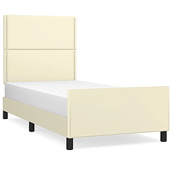 vidaXL Cadre de lit sans matelas crème 80x200 cm similicuir