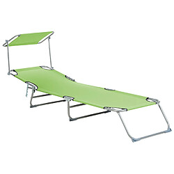 Beliani Chaise longue Métal Vert citron FOLIGNO pas cher