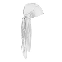 Durag Headwear Cap Chute De Cheveux Echarpe Cap Musulman Bandana Turban Blanc pas cher