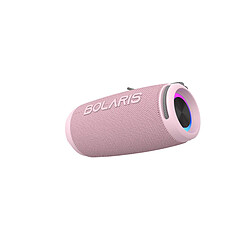 Bolaris Enceinte Sans Fil Bluetooth 5.4 Modèle Roma IPX6 30W avec Effets Lumineux LED Rose