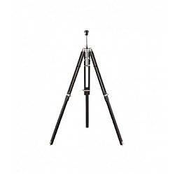 Endon Lampadaire Tripod, bois foncé et nickel brillant, sans abat-jour