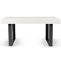 Avis Idmarket Table à manger rectangle PHOENIX 6 personnes bois gris 160