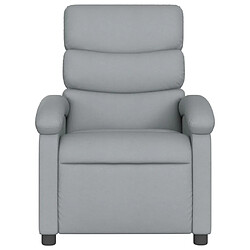 Avis vidaXL Fauteuil de massage inclinable Gris clair Tissu