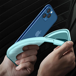 Avizar Coque iPhone 12 Pro Max Protection Finition striée Cache caméra coulissant bleu pas cher