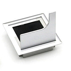 Rectangle En Aluminium 8 * 8cm De Trou De Fil De Câble De Table De Table D'œillet D'ordinateur De Bureau