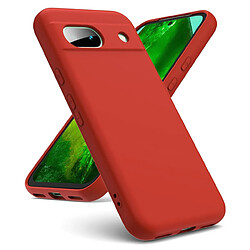 Htdmobiles Coque pour Google Pixel 8a - housse etui silicone gel fine + film ecran - ROUGE