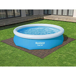 Lot de 12 dalles de protection de sol en mousse 50,8 x 50,8 cm effet bois pour piscine et spa - Bestway