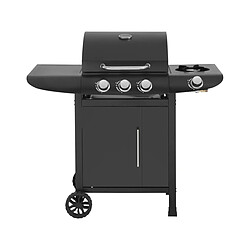 Habitat Et Jardin Barbecue gaz Feria 4 - 4 brûleurs dont 1 latéral - 11.5 kw - Noir