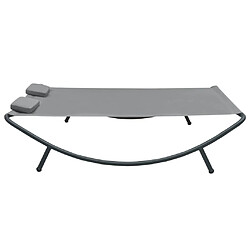 Avis Maison Chic Chaise longue d'extérieur| Bain de soleil Relax | Transat Tissu Anthracite -GKD53328