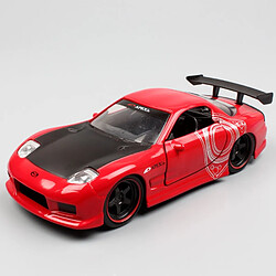 Universal 1: 32 Échelle 1993 Mazda RX 7 RX7 Voiture de course JDM Tuner Metal Moulding Factory Modèle de jouet Copie de la voiture Modèle automatique de la voiture de jouet moulée sous pression(Rouge)