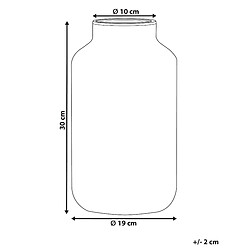 Avis Beliani Vase décoratif DHOKLA fait à la main Verre 30 cm Vert olive