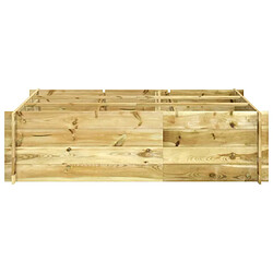 vidaXL Lit surélevé 150x100x40 cm Bois imprégné