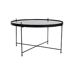 Lisa Design Glina - table basse - métal et verre - 70 cm