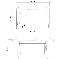 Avis Hanah Home Table repas extensible en aggloméré Vina.