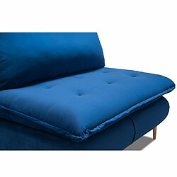 Acheter Inside 75 Fauteuil lit convertible express LISBONNE 70cm sommier à lattes matelas 13cm velours bleu