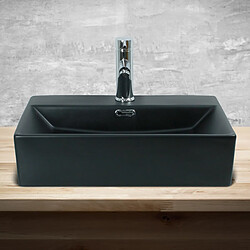 Avis Ecd Germany ML-Design Vasque à poser carré noir mat lavabo céramique salle de bain 510x360mm