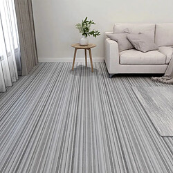 vidaXL Dalles de plancher autoadhésives 20 pcs PVC 1,86 m² gris clair