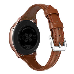 Bracelet en cuir véritable 22 mm, marron pour votre Samsung Galaxy Watch3 45mm/Huawei Watch GT 2 Pro