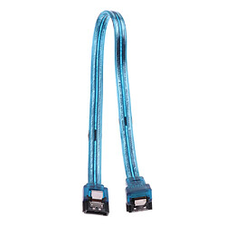 Câble sata iii 6.0gbps de 25cm avec loquet de verrouillage et prise de 90 degrés - bleu