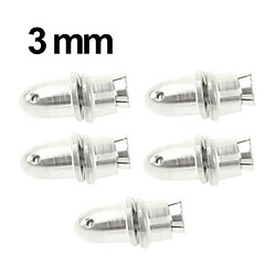 Wewoo Argent 5 PCS 3mm avion à pas fixe hélice adaptateur balle