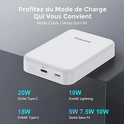 Avis SANAG Batterie Externe Magnétique Powerbank 10000Mah Portable Power Bank Magnetic Sans Fil Chargeur Avec Pd 20W Câble Usb-C | Compatible Avec Iphone15 14 13 12 Pro Pro | Blanc