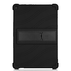 Coque en silicone avec béquille coulissante noir pour votre Lenovo Tab M10 Plus X606