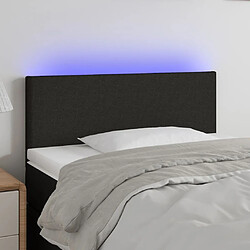 Maison Chic Tête de lit scandinave à LED,meuble de chambre Noir 90x5x78/88 cm Tissu -MN55624