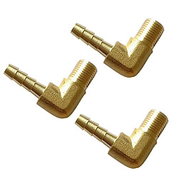 3x 1/8 bsp à 6mm en laiton coudé mâle à 90 degrés raccord cannelé pas cher