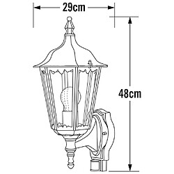 Acheter Lumière Grande Lanterne d'Extérieur Classique Up Light PIR Noir, IP44