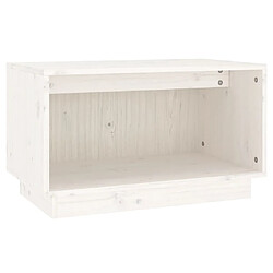 vidaXL Meuble TV Blanc 60x35x35 cm Bois de pin massif