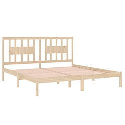 Avis vidaXL Cadre de lit sans matelas bois massif 200x200 cm