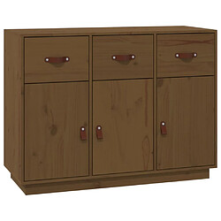 Maison Chic Buffet,Meuble de Rangement,commode pour salon,Cuisine Marron miel 100x40x75 cm Bois massif de pin -MN57752