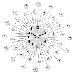 Universal Horloge murale à la mode en diamant étoilé Horloge en fer forgé Horloge décorative créative européenne Horloge murale en métal rétro Horloge murale